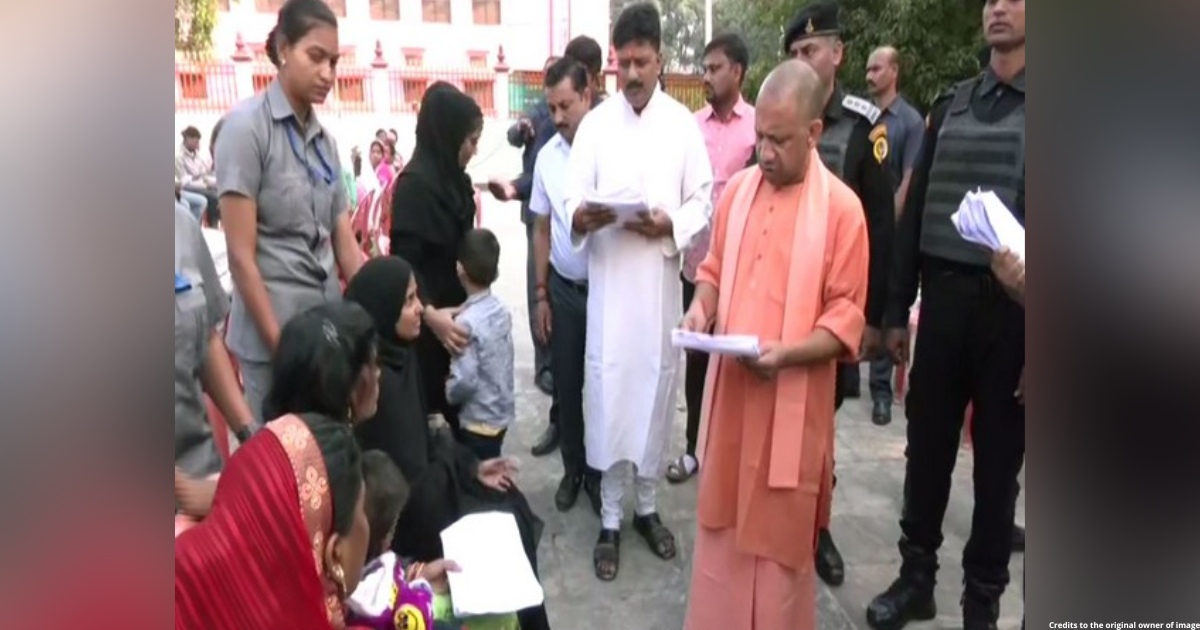 Yogi Adityanath gives ear to people's grievances during 'Janata Darshan'